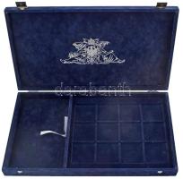 Silbermünzen des Deutschen Reiches - A Német Birodalom ezüstpénzei plüssborítású érmemtartó doboz, 12+1 helyes, 23x41 cm