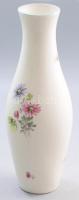 Hollóházi virágmintás váza, jelzett, 2. oszt., m: 35,5 cm