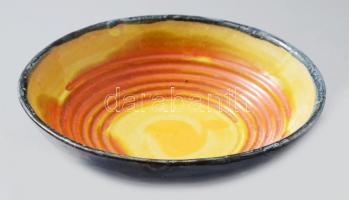 Laborcz Mónika (1941-): Retro tál. Jelzett, d: 20 cm