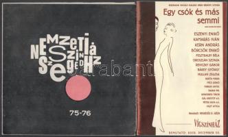 3 db színházi műsorismertető kiadvány, változó állapotban