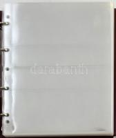 "NUMIS" bordó műbőr négygyűrűs bankjegyberakó album tokkal és 46db berakólappal (benne 13d...