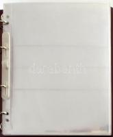 "NUMIS" bordó műbőr négygyűrűs bankjegyberakó album tokkal és 46db berakólappal (benne 13d...