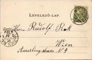 1901 Kovácspatak, Kovacov; látkép, vasútállomás. Borz József kiadása / general view with railway sta...