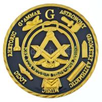 DN "Brotherhood of Man" modern festett fém emlékérem szabadkőműves jelképpel (40mm) T:UNC
...