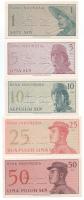 Indonézia 1964. 1s - 50s (5xklf) T:UNC-AU Indonesia 1964. 1 Sen - 50 Sen (5xdiff) C:UNC-AU Krause P#90-P#94