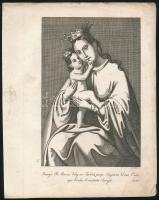 1836 Dorneck, Joseph: A turbéki Segítő Szűz Mária kegytemplom oltárának képe (Imago B. Mariae Virg. in Turbék, prope Szigetvár, Dioec. Quinque Eccles. Comitatu Simigh). Rézmetszet, papír, jelzett a metszeten, a lap szélén kisebb sérüléssel, kissé koszos, 18,5x11 cm. [In: Jordánszky Elek: Magyar országban 's az ahoz tartozó részekben lévő Bóldogságos Szűz Mária kegyelem' képeinek rövid leírása. Pozsony, 1836.]