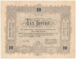 1848 10Ft "Kossuth bankó", "Wg 5321 50" T:F Adamo G111