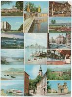 43 db MODERN magyar nagy alakú város képeslap