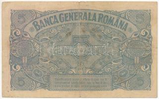 Románia / Német megszállás 1917. 5L 8 jegyű sorszám "G 14472436" T:F,VG
Romania / German ...