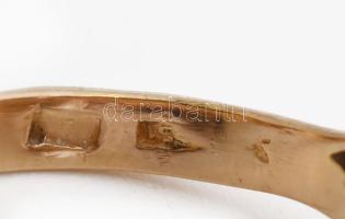 Arany (Au) gyűrű, díszes mintával, jelzett, 18k, m:51, 7,35g