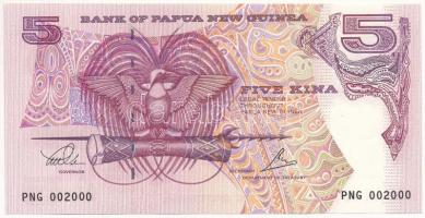 Pápua Új-Guinea 1993-1995. 5K "PNG 002000" T:UNC Papua New Guinea 1993-1995. 5 Kina "PNG 002000" C:UNC Krause P#14
