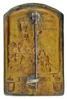 Osztrák-Magyar Monarchia 1915. "Isonzó-hadsereg 1915" bronz sapkajelvény, hátoldalán "...