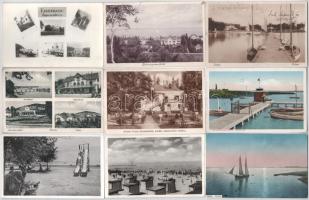 BALATON - Kb. 63 db RÉGI magyar város képeslap vegyes minőségben