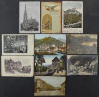 Kb. 100 db RÉGI osztrák és német város képeslap vegyes minőségben