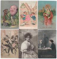 Kb. 80 db RÉGI üdvözlő és motívum képeslap vegyes minőségben: sok szignós és hosszú címzéses