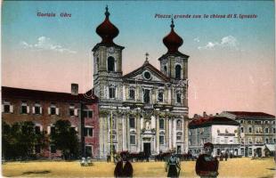 Gorizia, Görz; Piazza grande con la chiesa di S. Ignazio / square, church (EK)