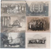 Kb. 70 db RÉGI fotó képeslap vegyes minőségben: katonai, városképes, sport, műtermi