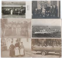 Kb. 70 db RÉGI fotó képeslap vegyes minőségben: katonai, városképes, sport, műtermi