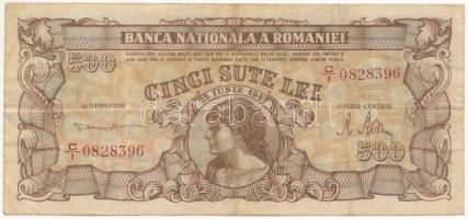 Románia 1947. 500L "C/I 0828396" T:F / Romania 1947. 500 Lei "C/I 0828396" C:F Krause 63.