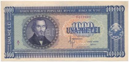 Románia 1950. 1000L "A/1 0433060" T:AU sarokhajlások / Romania 1950. 1000 Lei "A/1 0433060" C:AU corner folds Krause 87.