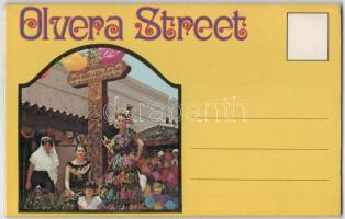 Los Angeles (California), Olvera street - modern leporellocard with 7 cards