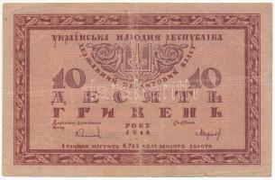 Ukrajna / Autonóm Köztársaság 1918. 10H "A 00032993" T:F,VG
Ukraine / Autonomous Republic...