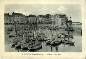 1935 Ostende, Oostende; Barques de pecheurs / fishing boats (EK)
