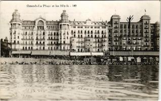 1933 Ostende, Oostende; La Plage et les Hotels / beach and hotels