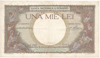 Románia 1936. 1000L "T. 0460 0953" T:F Romania 1936. 1000 Lei "T. 0460 0953" C:F Krause 44.a