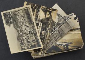 55 db MODERN fekete-fehér európai város képeslap