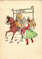 Isten hozott! Bevonulás. Kiadja a Délvidéki Egyetemi és Főiskolai Hallgatók Egyesülete / WWII Hungarian military art postcard, entry of the Hungarian troops, irredenta propaganda (EK)
