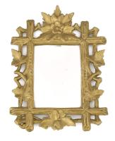 Régi vastag bronz asztali képtartó, 26x19 cm