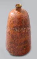 Iparművész váza, címkével, m: 23,5 cm