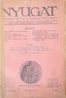 1919 Nyugat ápr. 16. sz.. Kiadói kissé sérült papírborítóban, gerince ragasztott, címlap félig hiányzik.
