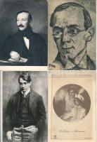 34 db modern és régi képeslap magyar híres emberekkel és színészekkel / 34 modern and pre-1945 motiv...