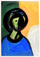 Olvashatatlan jelzéssel: Alak. Olaj, karton. Üvegezett keretben. 58x40 cm