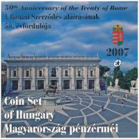 2007. 1Ft-100Ft (7xklf) forgalmi sor szettben,"A Római Szerződés aláírásának 50. évfordulója" + 50Ft "50 éves a Római Szerződés" T:PP Adamo FO41