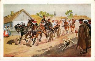 Vidéki lakodalom / Country wedding, Hungarian folklore s: Benyovszky (lyuk / pinhole)