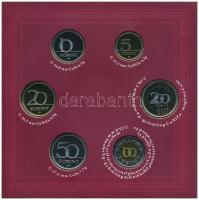 2018. 5Ft-200Ft (6xklf) forgalmi sor + "Albert aranyforintja" jelzett, aranyozott Ag utánv...