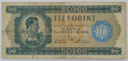 1946. 10Ft "A 059 018840" T:F Hungary 1946. 10 Forint "A 059 018840" C:F Adamo F1, Krause 159.