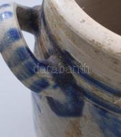 Hűtőedény, cca 19. sz. vége, osztrák vagy német, sómázas kőedény, lepattanással, m: 25,5 cm