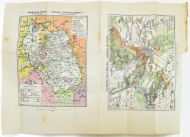 1915 Pozsony szab. kir. város, Sz. K. Pozsony város és környéke, és Pozsony megye színezett térképei...