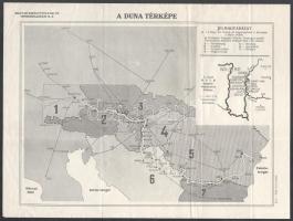 A Duna-térképe, Magyar Királyi Folyam és Tengerhajózási Rt., Bp., Pesti Lloyd-ny., 21,5x29 cm