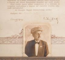 1932 Lenthe Pál, a Békéscsabai MÁV Zene- és Dalegylet tagja részére kiállított emléklap, az Országos...