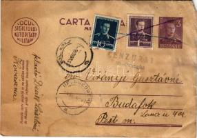1945 Locul sigiliului autoritati militare / Romanian military postcard. TCV card (creases)
