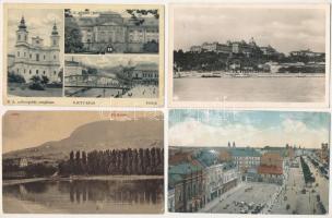 21 db régi magyar város képeslap vegyes minőségben / 21 pre-1945 Hungarian town-view postcards in mixed quality
