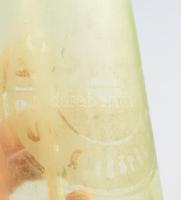 cca 1940 Szikora Jánosné Kiskőrös uránnal színezett szódásüveg, m: 29,5 cm