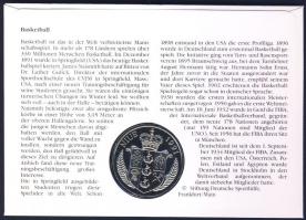 Niue 1991. 5$ "100 éves a kosárlabda" érmés borítékon elsőnapi bélyegzős bélyeggel, hátold...