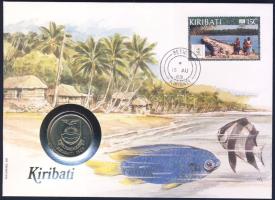 Kiribati 1989. 2$ "Függetlenségi évforduló" bélyeges érmés borítékon, ismertetővel T:2