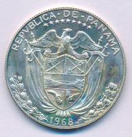 Panama 1968. 1/2B Ag T:XF, patina Panama 1968. 1/2 Balboa Ag C:XF, patina Krause KM#12a